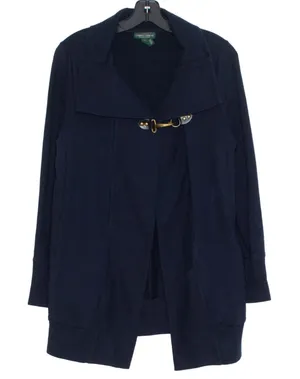 Ralph Lauren Cardigan Navy Blue S Equestrian Minimalist Quiet Luxury Old Money thumbnail 1