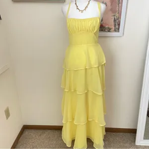 Selfie Leslie Provence Bloom Tiered Maxi Dress in Yellow Medium thumbnail 4