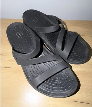 Crocs Swiftwater Women's Size 9 Black Slides Comfort Strappy Flex Beach Water B thumbnail 1