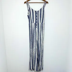 Rails Beachy Linen Wide Leg Jumpsuit Tank Resort Hawaii‎ Vacation Size Med thumbnail 3