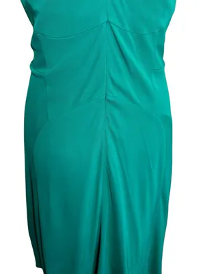 Vintage Banana Republic Emerald Green Ruched Front Dress V-Neck Midi Size 10 thumbnail 7