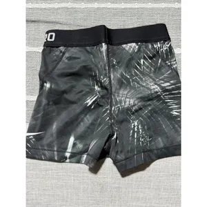 Nike Pro Dri-FIT Womens XS Black White Abstract Print Compression Shorts 3 Inch thumbnail 2