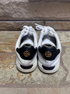 Tory Burch Howell Court leather sneakers Gold Logo Back White 8 thumbnail 6