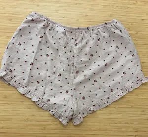 Floral Ruffle Hem Shorts Pretty‎ Garbage White thumbnail 1