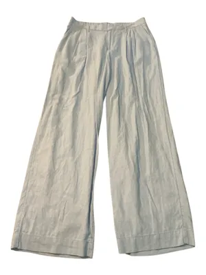 A New Day Pastel Blue Linen Blend Wide Leg Pleated Trouser Pants Women's Size 8 thumbnail 1