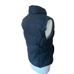 Vintage Y2K Eddie Bauer Down Navy Blue Puffer Vest Women's sz M Cozy Gorpcore thumbnail 4
