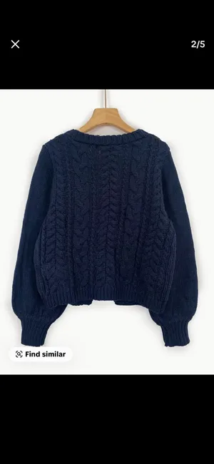 Navy Cardigan Blue Size M thumbnail 3