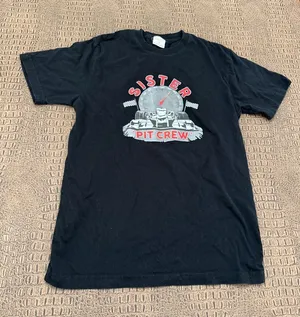 Habib Racing Graphic Tee S Black SISTER Pit Crew Car Cotton Shirt thumbnail 1