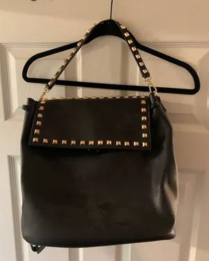Francesca's Gold Studded Backpack thumbnail 1