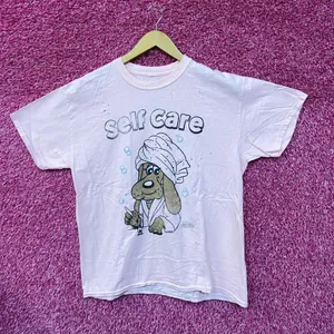 Self Care Dog Spa Distressed Pound Puppies TV Series Tee M/L thumbnail 1