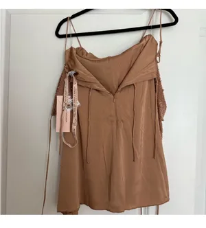 Oh Polly Beige Dress with Beaded Detail thumbnail 3