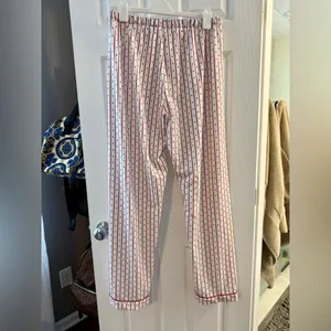 Saving Grace Smocks Women's Red and White Striped Holiday Pajama Pants Large thumbnail 4