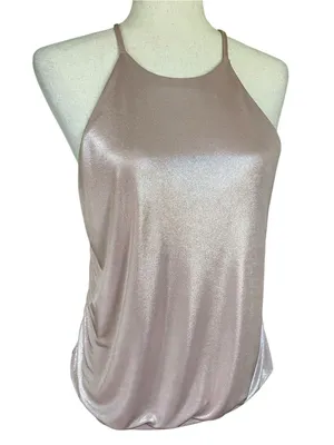 Express Cami Shine Tank features a shimmer finish. thumbnail 2