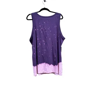 Torrid Slasher Purple Pink Tie Dye Distressed Slim Fit Tank Top 2X 18/20 NWOT thumbnail 2