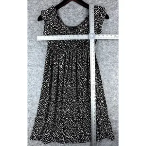 IZ Byer California Women Brown with White polka dots Dress Empire Waist Sz Small thumbnail 2