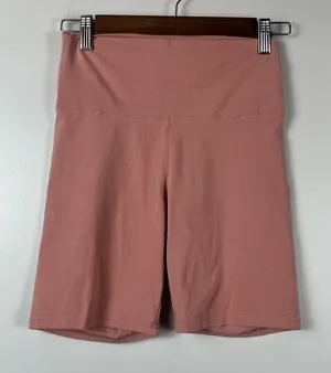 Aritzia TNA pink 7 inch biker shorts size small thumbnail 1