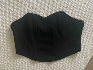 Black corset crop top Size M thumbnail 1