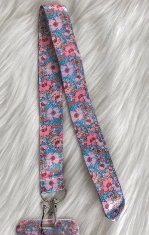 Floral lanyard with Id/ card holder Multi thumbnail 3