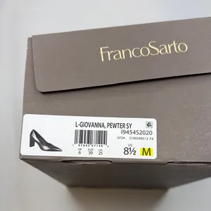 Franco Sarto Giovanna Pump- Pewter Metallic Faux Leather- Size 8.5M thumbnail 4