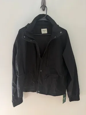 NWT Halara Black Mesh Lined Drawstring Utility Jacket XL thumbnail 3