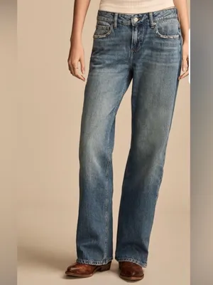 Lucky Brand Baggy Mid Rise Curvy Wide Leg 28L NEW thumbnail 3