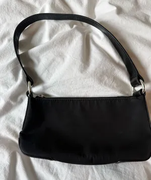 Ralph Lauren Nylon and Croc Black Shoulder Bag thumbnail 1