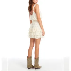 Saltwater Luxe California Gold Catherine Sleeveless Tiered Mini Dress Size Small thumbnail 4