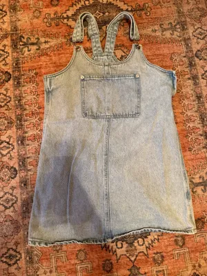 Women’s Size small denim overall dress thumbnail 1