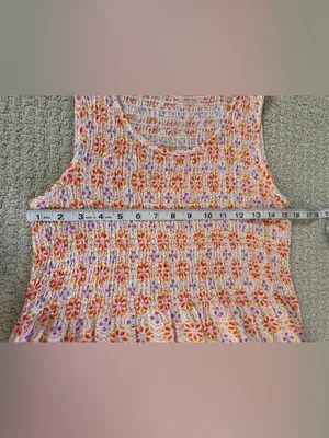 Croft & Barrow Women's Medium Floral Smocked Sleeveless Midi Dress Rayon thumbnail 6
