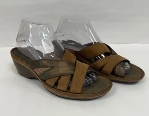 Clarks Privo multi taupe brown wedge sandal‎ size 8 thumbnail 1