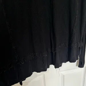 We the Free People Black Laguna oversized long sleeve shirt distressed used Med thumbnail 8