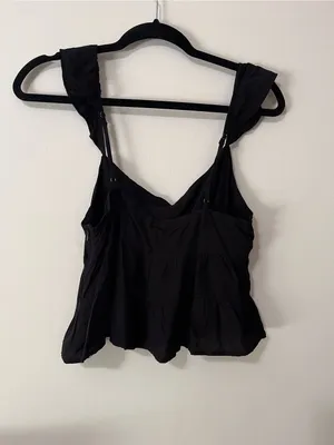L.A. HEARTS Black Flowy Siren Tier lace Women’s Blouse Tank Top Sz S EUC thumbnail 3