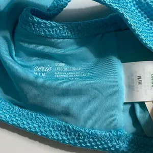 Aerie Shine Pique V Wire Scoop Bikini Top Big Sur Blue NWT thumbnail 6