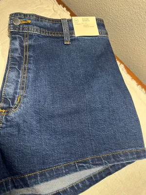 High Waist Blue Denim Women’s Shorts Sz 10 by Universal Thread Goods co. NWT thumbnail 3