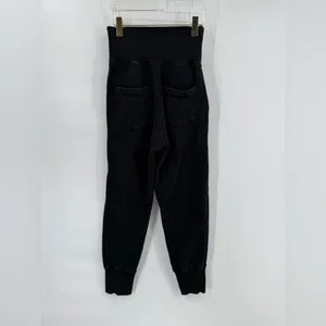 Marissa Webb SO HIGH WAISTED FRENCH TERRY SWEATPANTS IN BLACK size small‎ thumbnail 4
