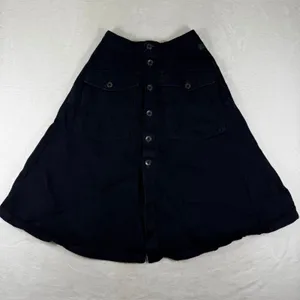 G-Star Raw Y2K Utility Midi Skirt Black Corduroy Cargo Pockets Button Front thumbnail 1