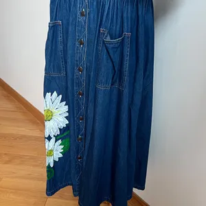 Studio Blue Floral Long Sleeve denim Dress thumbnail 4