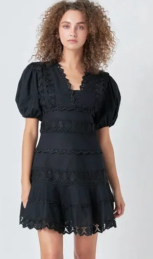 Black Eyelet Dress thumbnail 1