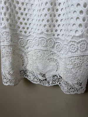 Abercrombie & Fitch Eyelet Lace White Sundress Dress Size XS thumbnail 4