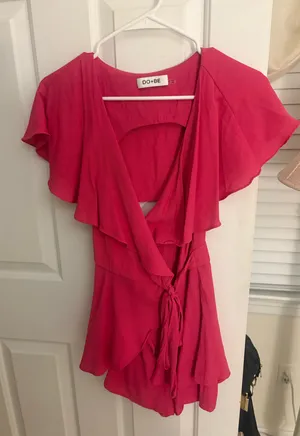DO+BE Pink Romper Ruffle thumbnail 4