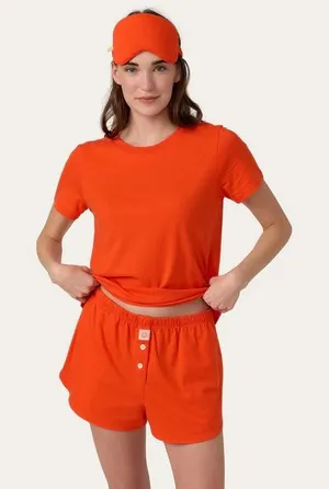 NWT Cozyland Mia boxer mask set in scarlet thumbnail 1
