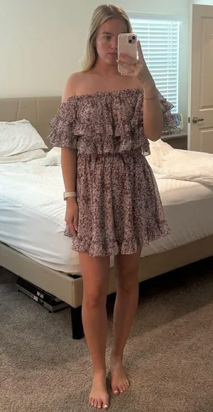 Hello Molly off the shoulder dress thumbnail 1