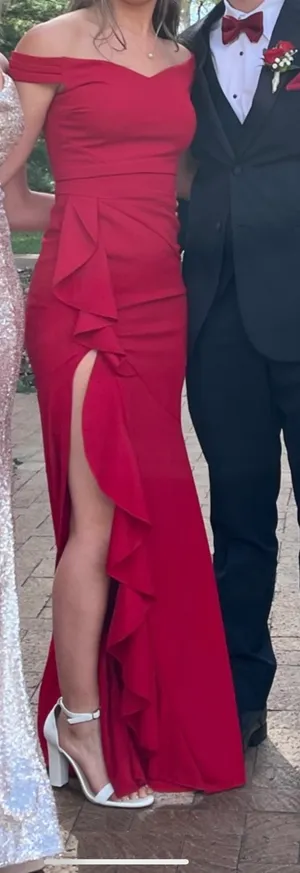 Emerald Sundae Red Prom Dress thumbnail 2