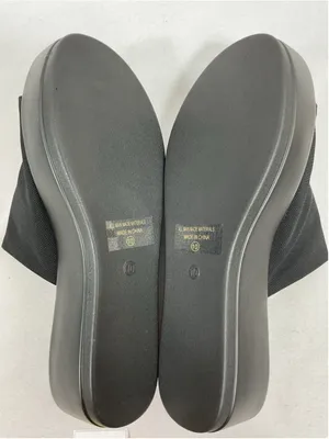Womans New Nature Breeze Platform Slip On Slide Sandals 10 Black thumbnail 4