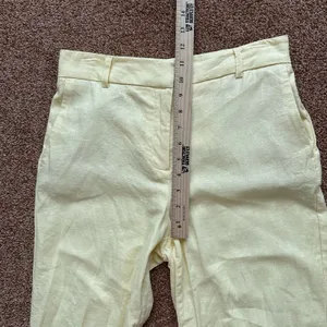 Linen Blend Rachel Zoe Pant Womens 4 Butter Yellow Spring Pastel Preppy 28 x 25 thumbnail 6