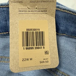 Levi's 725 Women's Bootcut Jeans Blue Plus Size 22W High Rise Hypersoft Stretchy thumbnail 16
