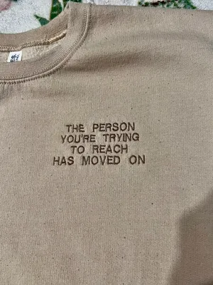 Embroidered Sweatshirt Tan thumbnail 2
