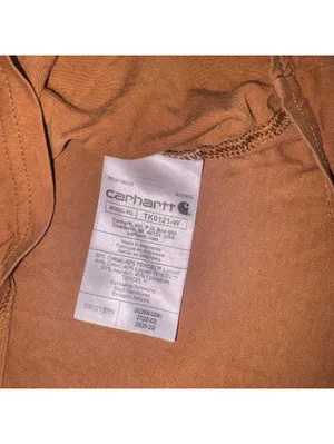 Carhartt Woman’s 2X 20-22W Loose Fit Long Sleeve Pocket T-Shirt Brown 106121BRN thumbnail 5