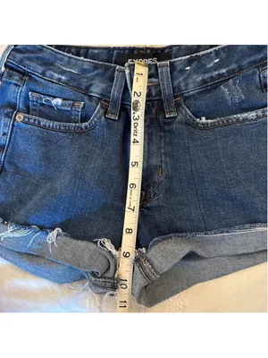 Express Dark wash denim shorts Size 00 94% cotton 4% polyester See photos for thumbnail 8