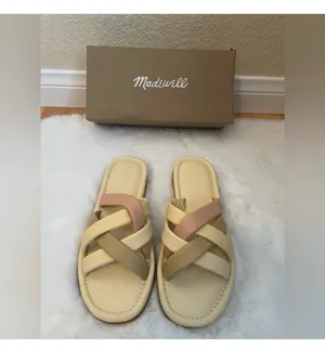 Madewell The Leeandra Slide Sandal Women’s Leather Strappy Cloudlift thumbnail 2